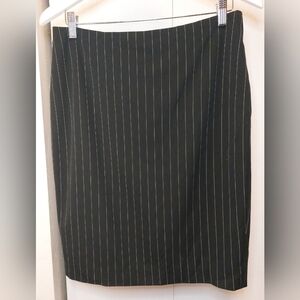 Philosophy Pinstripe Lined Knee Length Pencil Skirt Size 10 Career Date Preppy